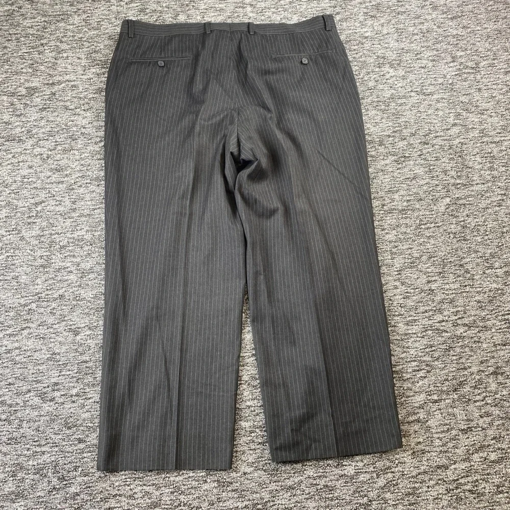 Renoir Mens 46 40 Charcoal Gray Pinstripe 2 Button Suit Super 120s 40x35